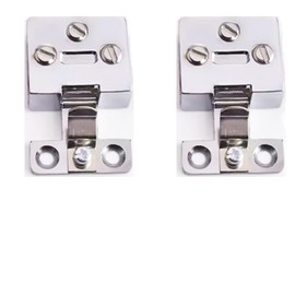 Cabinet Glass Door Hinges Bathroom Clip Frameless Glass Door Cabinet, 90 Degree Frameless Glass Door Hinges, Display Cabinet Wine Clip Hinges Replacement Parts Silver(K844) - (2Pcs)