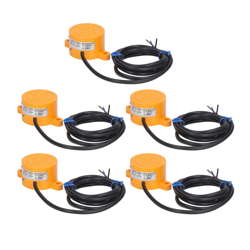 5PCS Inductive Proximity Switch PNP Non Embedded IP65 300mA Approach