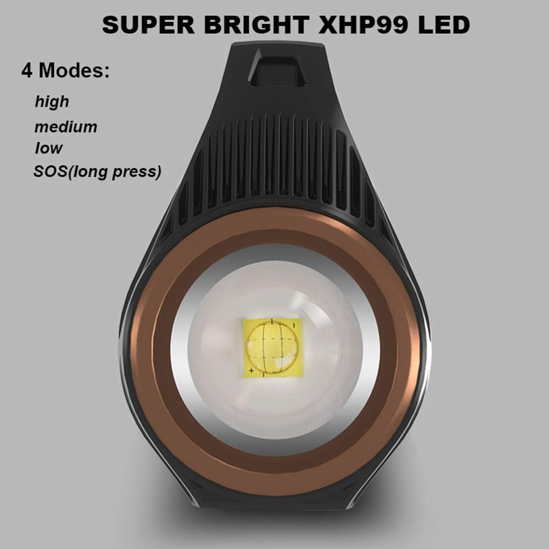 Brightest Flashlight Rechargeable Powerful Tactical Flashlights with XHP99 & COB
