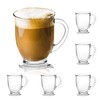Accguan 15oz/450ml Glass Coffee Mugs with Handles Set of 6