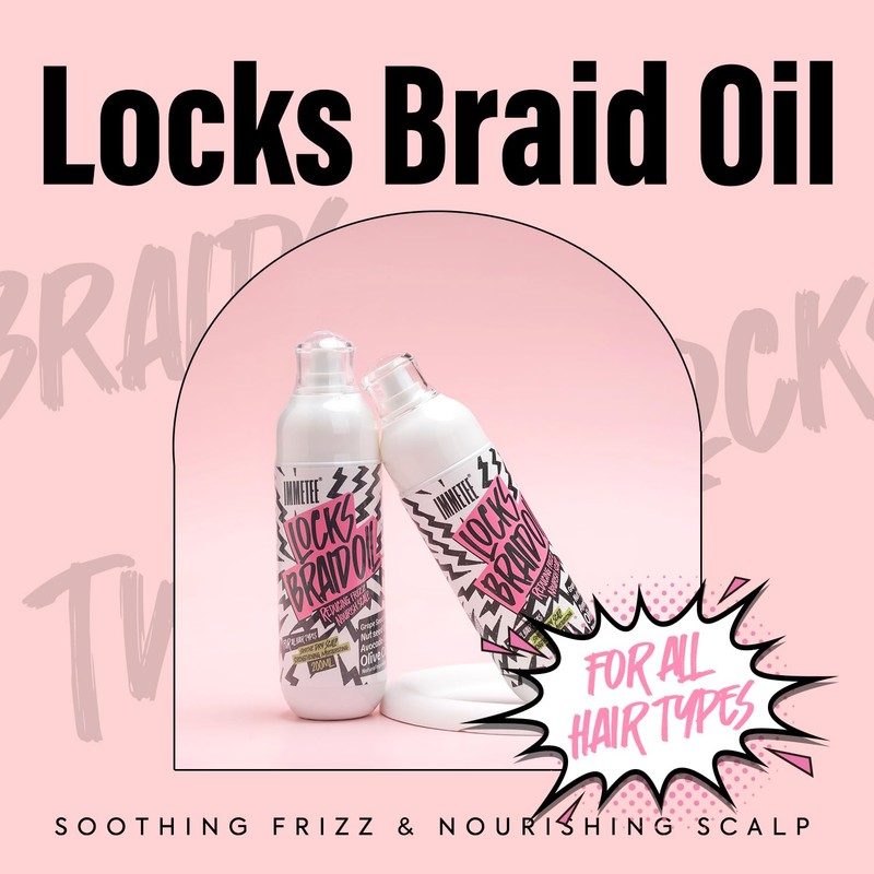 immetee Braid Oil, Braid Spray Frizzy Control Nourish Achy Scalp