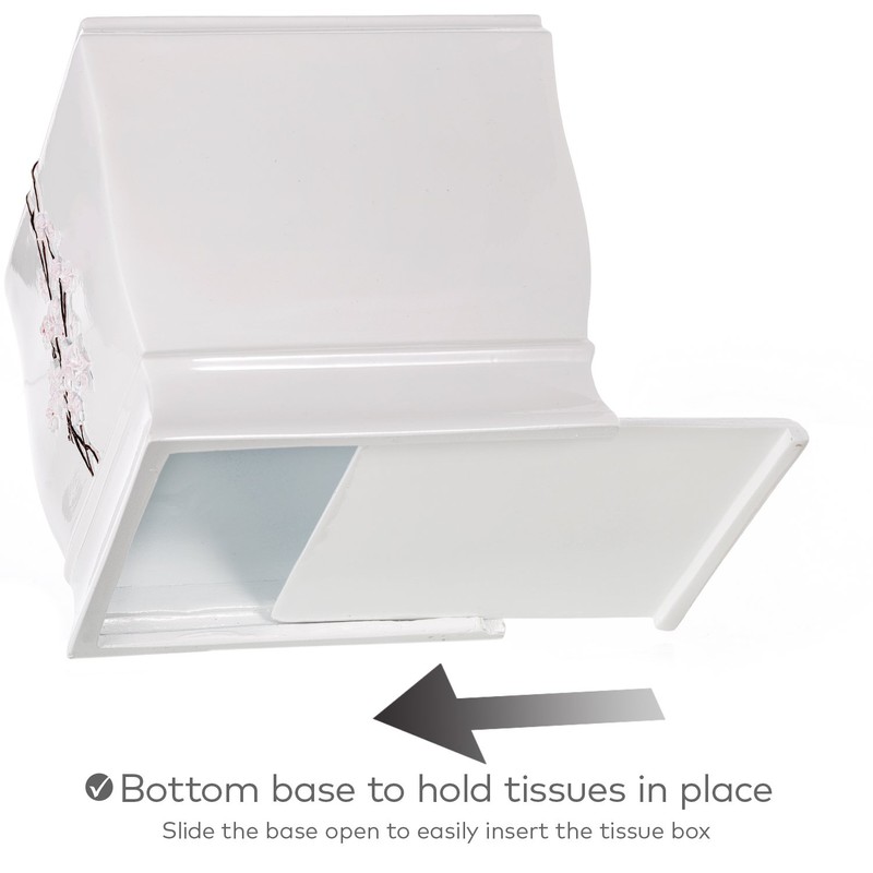 Creative Scents Vanda Tissue Box Cover Square - Cherry Blossom