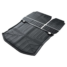 LNZMPART Trunk Seat Back Protector Compatible with 2011-2022 Jeep Grand Cherokee Rear Backrest Mat Cargo Liners TPE Rubber Floor Mat All Weather Seat Covers Durable Replacement