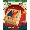 qiqee Christmas Shoes Bakery Boxes with Window 60pcs 4x4x2.5 Mini