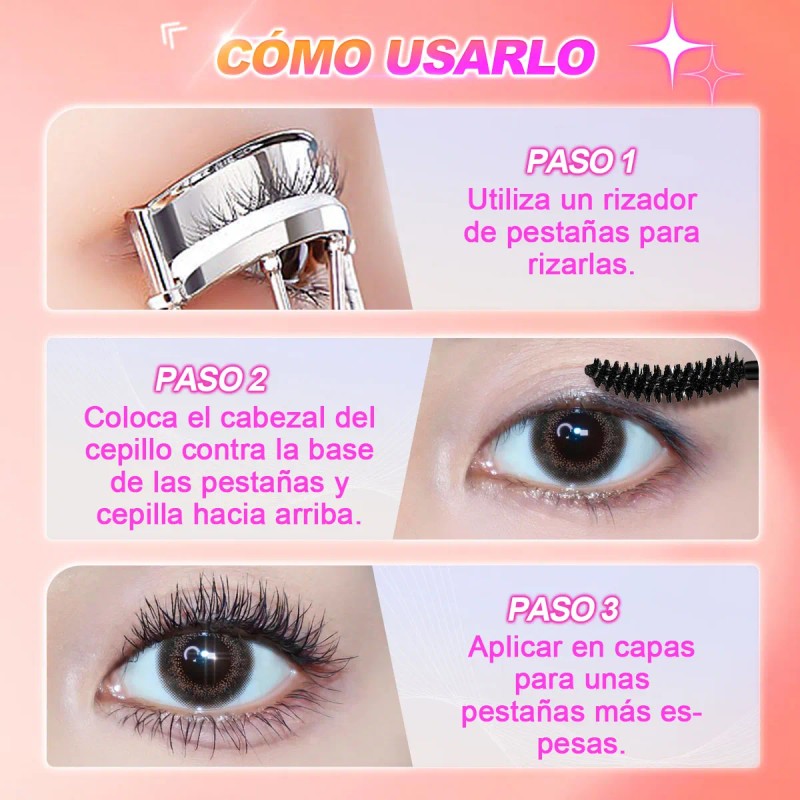 Minimeli Mascara Para Pestañas Voluminizadora Efecto Lash Negro