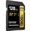Lexar LSD1800128G-BNNNU Professional 1800x SDXC UHS-II Card Gold Series 128GB
