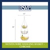 RSVP International Hanging Storage Collection 3-Tier Baskets, Chrome Woven Wire