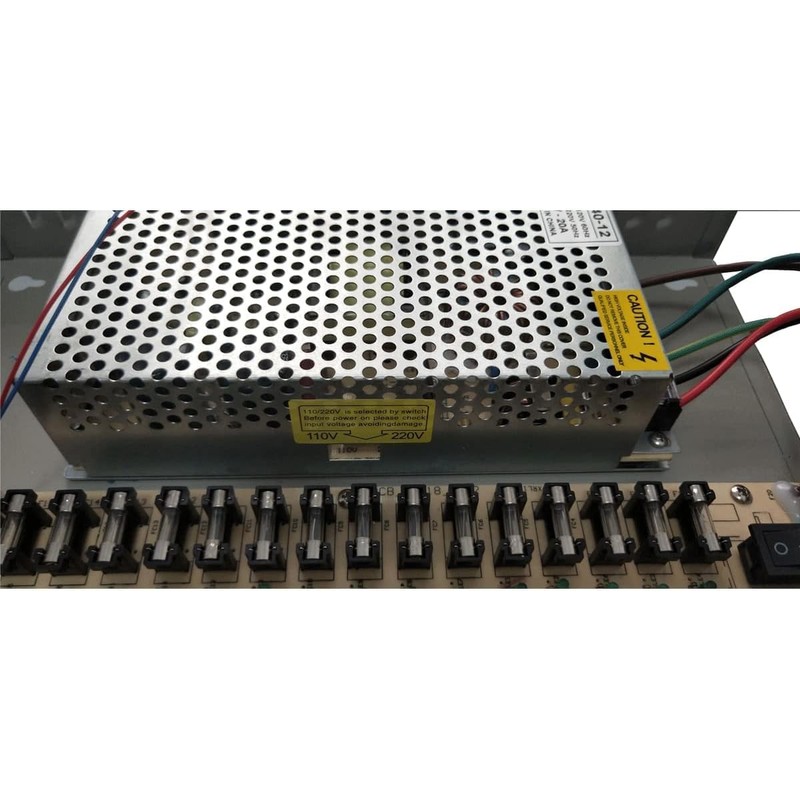 Yuarisx DC 12V 20 Amp 18 Channel/Port Power Supply Box