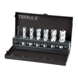 Ruko 108820 Terrax Core Drill Set Weldon 12 - 22 mm and 30 mm Cut Depth
