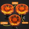 Yuanjoy LED Warning Light Amber, 12/24V Brackets Yellow Warning Light,