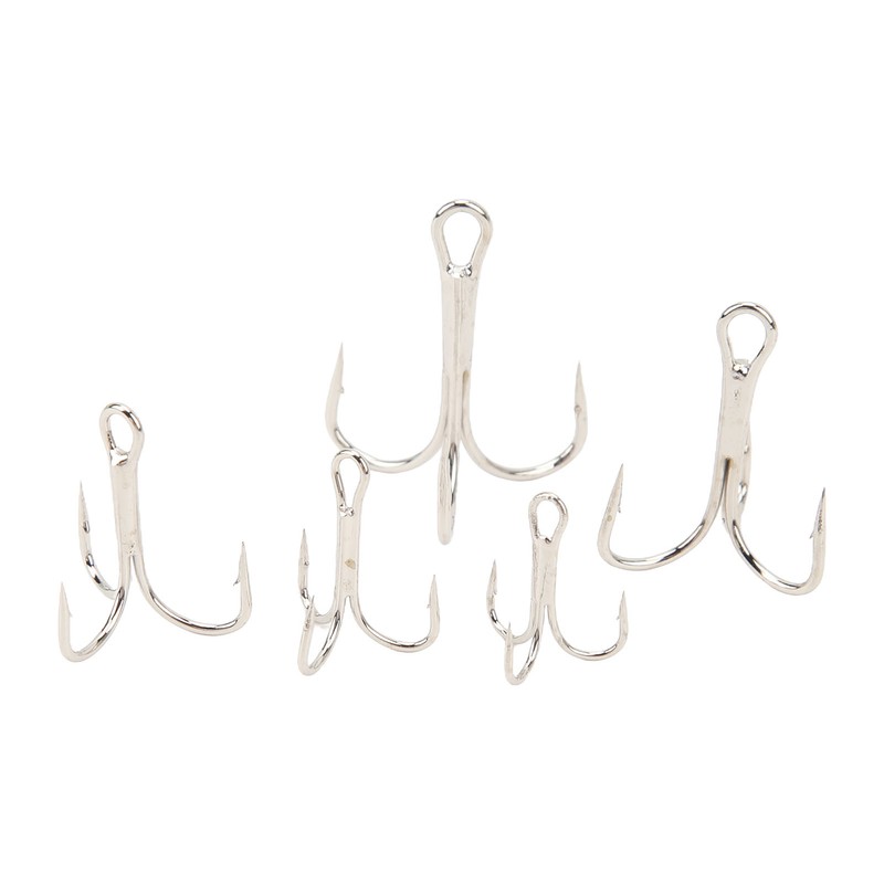 120PCS Treble Fishhooks Set High Carbon Steel High Strength Treble