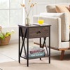 VECELO Nightstand,Modern Bedside End Table, Night Stand with Drawer and