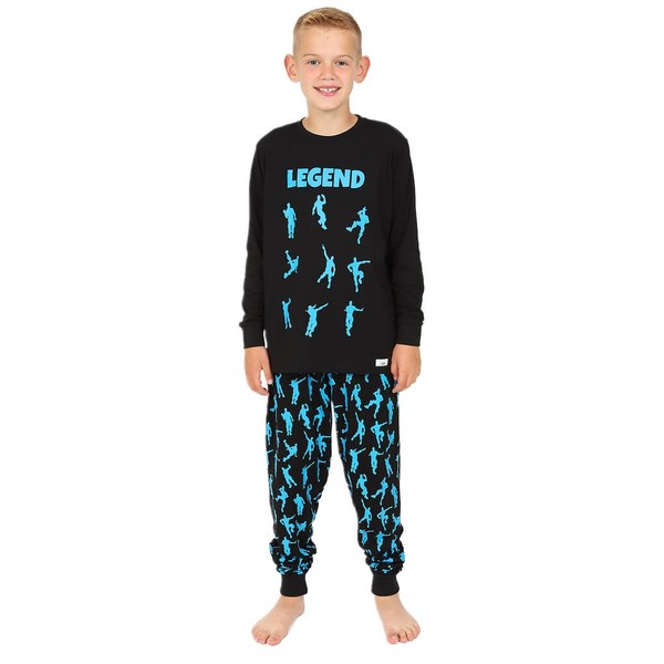 ThePyjamaFactory Brand Emote Legend Dance Gaming All Over Gaming Black