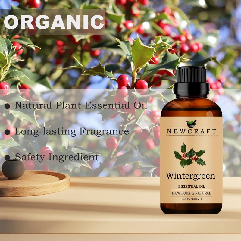 Wintergreen Essential Oils Organic, 30ML 100% Pure and Natural Wintergreen