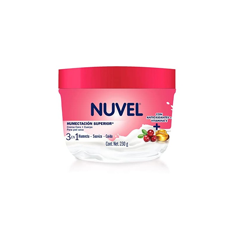 Nuvel Crema Cuerpo Cara Humectación Superior Multiproposito Piel Seca 230