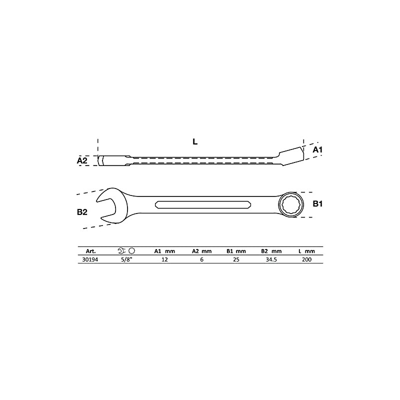 BGS 30194 | Combination Spanner | 5/8"
