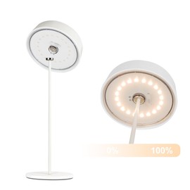 Palmina 901 LED Table Lamp, Dimmable, 4400 mAh LED Table Lamp, Wireless, IP54 Protection, Lamp for Indoor/Outdoor Use, Suitable for Dining, Reading, Bedroom, Garden and Much More, White