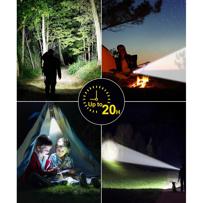 Rechargeable Flashlight High Lumens- Super Bright Magnetic Flash Light with