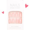 24 PCS Press on Nails Short Almond Medium Fake False