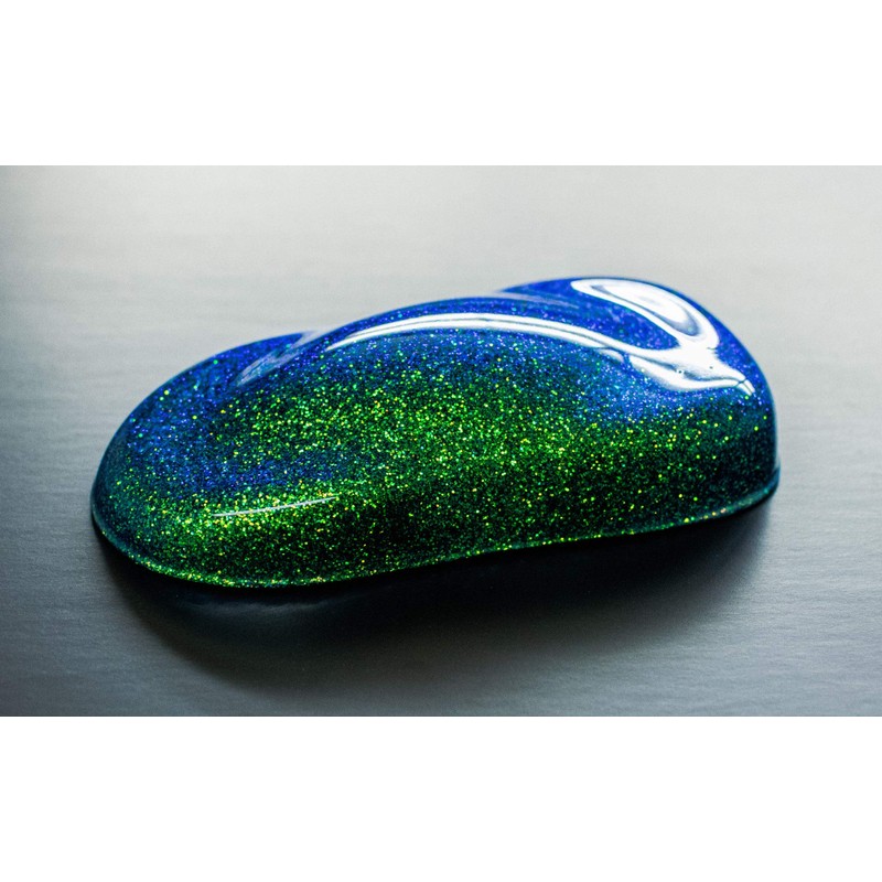 DIY MASTER Glass Glitter Flakes (Polarized) Green x Blue 0.4mm