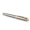PARKER IM Rollerball Pen, Brushed Metal with Fine Point Black