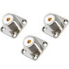 Greluma UHF Panel Mount, Socket SO239 Chassis Mounting 4-Hole Jack