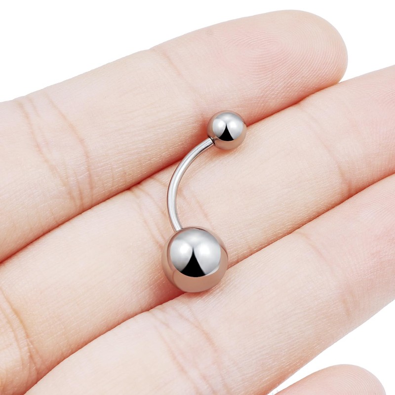 Ftovosyo Extra Long Titanium Belly Button Rings 16G Navel Rings