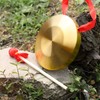 GTHER 15cm 5.9in Chinese Traditional Percussion Instrument Gong with Wooden