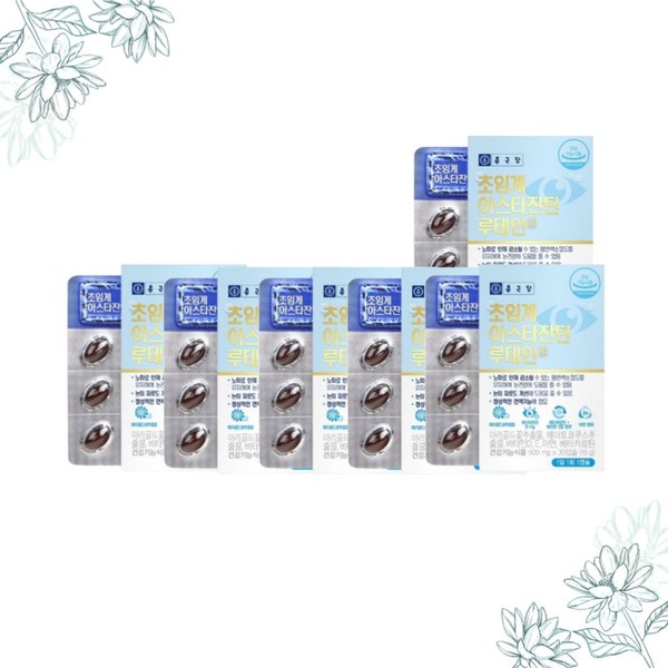 [On Sale] Chong Kun Dang Eye Health Supercritical Astaxanthin Lutein 30 Capsules 6 Boxes Vitamin D, Vitamin E, Zinc / [온세일]종근당 눈건강엔 초임계 아스타잔틴 루테인 30캡슐 6박스 비타민D,비타민E,아연