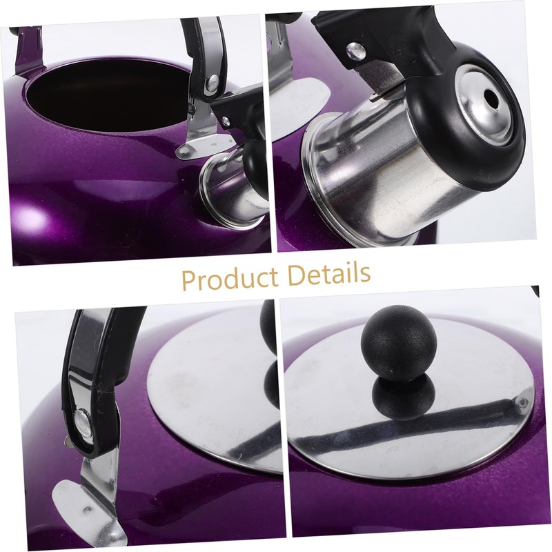 Gatuida Whistling Kettle Stainless Steel Spherical Boiling Pot for Kitchen