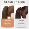 TESSHAIR Claw Clip In Ponytail Extension, 100% Human Hair Ponytail
