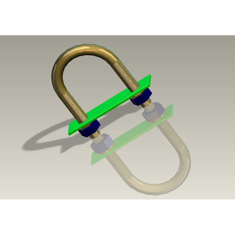 Aopin Round U Bolt 1.97"(50mm) Inside Width U Type Bolt