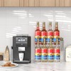 2-Tier Coffee Syrup Stand Organizer - 8 Bottles Metal Rack