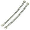 2X Reeds 15mm x 1/2inch Flexi 900mm Flexible Braided Tap