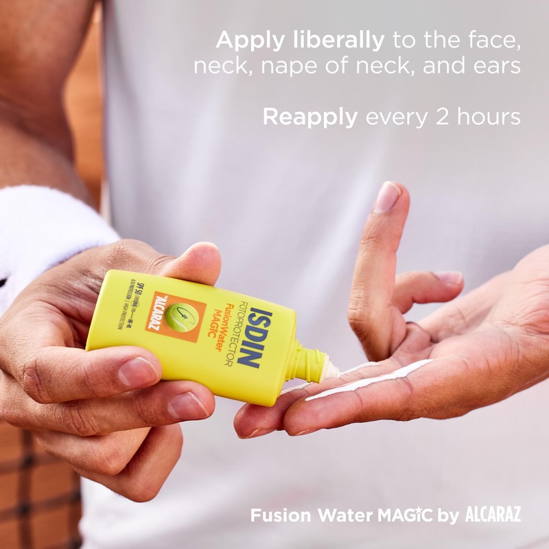 ISDIN Fotoprotector Fusion Water MAGIC by Alcaraz Facial Sunscreen with