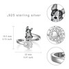 SVODEA Boston Terrier Gifts 925 Sterling Silver Boston Terrier Ring