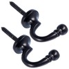 Cast Iron Black Ball End Curtain Holdbacks Hooks Black Ball