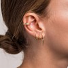 Mevecco Gold Dainty Dangle Hoop Earrings for Women 14K Gold