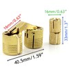 MIAO JIN 12 Pcs 16mm Brass Barrel Hinges Hidden Invisible