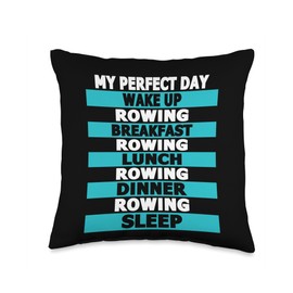 Rowing sculling gear & usa rowing apparel for men Sculling Accessories for Men Perfect Day Kayak & Rowing Throw Pillow, 16x16, Multicolor