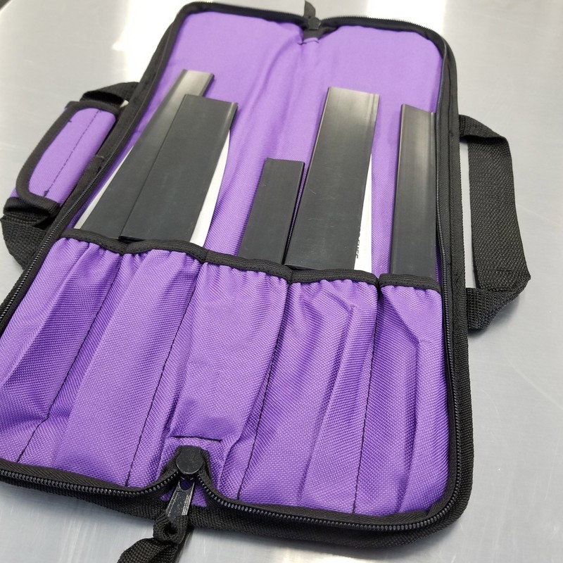 5 Pocket Padded Chef Knife Case Roll with 5 pc.