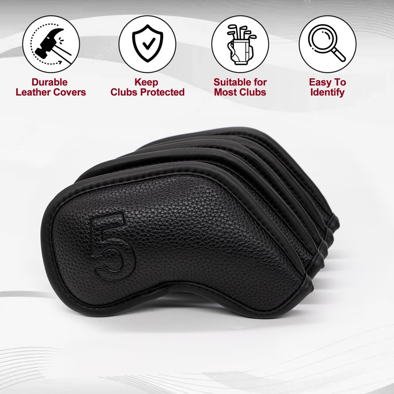 BAIRBRE Golf Iron Covers 8pcs Golf Iron Head Covers 8pcs