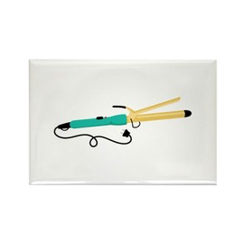 CafePress Curling Iron Hair Styling Tool Magnets Rectangle Magnet (100 pack)