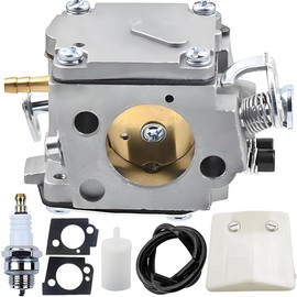 Qiuwanzia Carburetor for Husqvarna 61 66 266 268 272 272XP 281 288 288EPA 181 281XP 288XP Chainsaw 503 28 03-16 for Tillotson HS-254B HS-260A HS-260S Gasoline Chain saw with Spark Plug