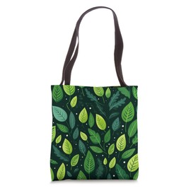 Green Leaves Pattern Tote Bag