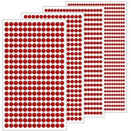 1799pcs Gem Stickers Jewels for Crafts - Valentine's Day Self Adhesive Rhinestone Stickers, Stick on Gems Rhinestones for Crafts, Acrylic Bling Round Stickers, Craft Supplies for Kids 4Sheets Red