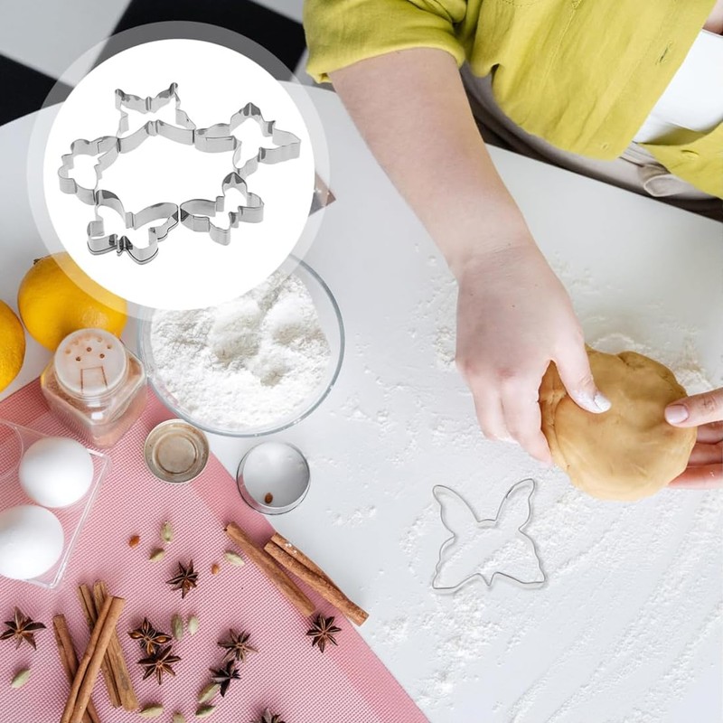 AORVYUI 5 Cookie Moulds Cute Butterfly Shape