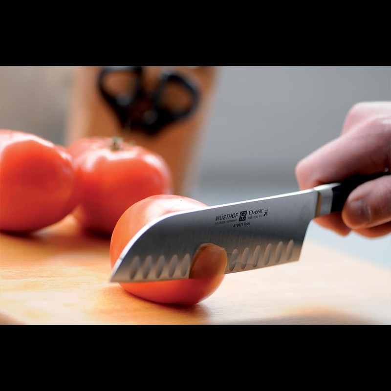 Wüsthof Santoku knife, 7", Black