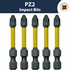 PZ2 Impact Driver Bits – 5 Pack | 50mm Screwdriver