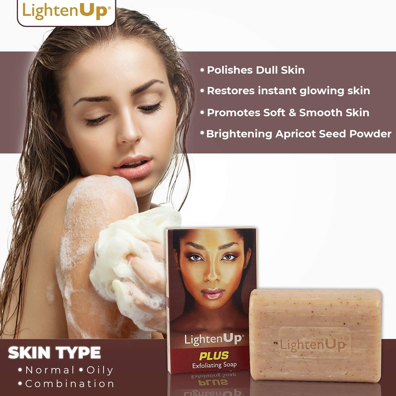 LightenUp Exfoliating Soap 200g - Exfoliating and Brightening Properties, with